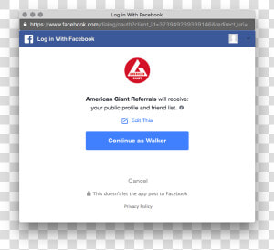 Facebook Referral American Giant Login   Facebook Referral  HD Png Download