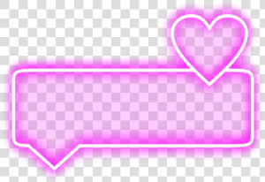  neon  heart  rectangle  pink  bubble  text  word  frame   Transparent Neon Border Png  Png Download