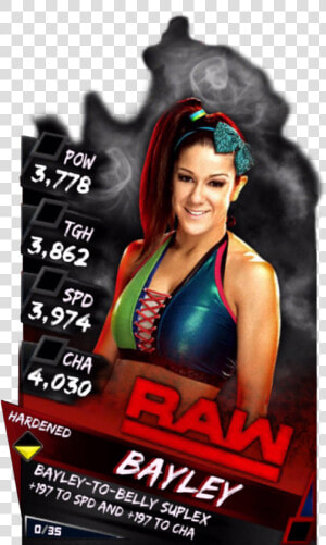 Supercard Bayley S3 Hardened Raw   Wwe Supercard Hardened Cards  HD Png Download