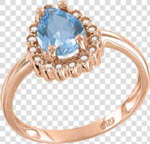 Lady´s Ring In Red Gold Of 585 Assay Value With Blue   Pre engagement Ring  HD Png Download