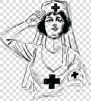 Transparent Nurse Clip Art   Women In Ww1 Drawing  HD Png Download