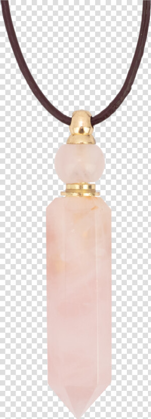  zengo Rose Quartz Crystal Vial Necklace   Locket  HD Png Download