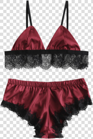 Lingerie De Renda Cor Vinho  HD Png Download