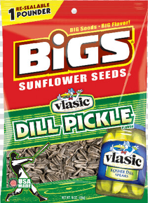 Bigs Dill Pickle Sunflower Seed  16 Ounce 8 Per Case   Bigs Dill Pickle Sunflower Seeds  HD Png Download