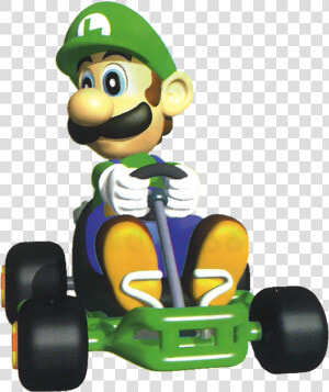 “luigi  Yoshi And Toad From Mario Kart   Mario Kart 64 Luigi  HD Png Download