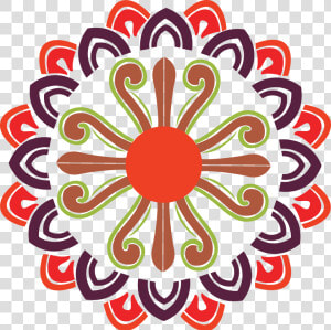 Transparent Red Pattern Png   Rangoli Design Clipart Png  Png Download