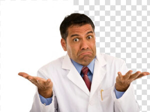 Transparent Confused Man Png   Doctor I Don T Know  Png Download