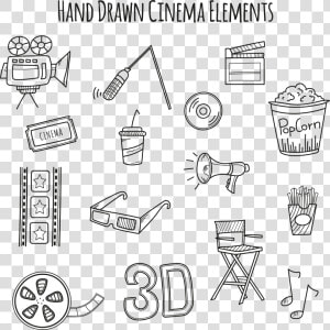 Transparent Cinema Building Clipart   Hand Drawn Video Camera  HD Png Download