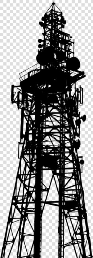 Communications Tower Silhouette   Communication Tower Vector Png  Transparent Png