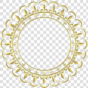 Gold Frame Round   Golden Round Frame Png  Transparent Png