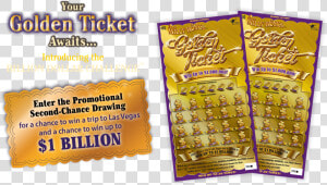 Willy Wonka Golden Ticket Lottery  HD Png Download