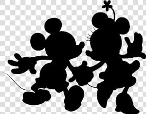 Siluetas De Personajes Disney Para Imprimir Gratis   Mickey And Minnie Mouse Silhouette  HD Png Download