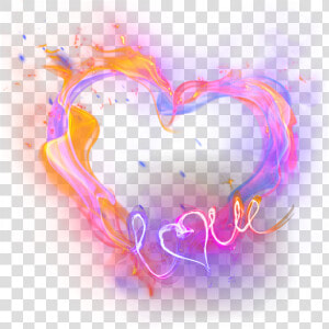  fire  smokey  ribbon  cute  lightpainting  luminous   Огненное Сердце Png  Transparent Png