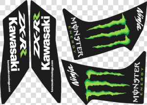 Kawasaki Ninja Monster Zx Rr Vector  Kawasaki Ninja   Monster Energy Drink  HD Png Download