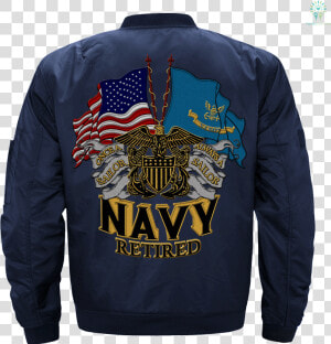 Navy Retired Embroidered Jacket  tag Familyloves  HD Png Download