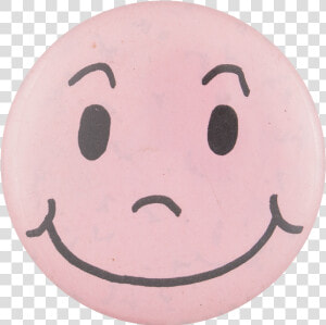 Pale Pink Smiley Face Smileys Button Museum   Pale Smiley Face  HD Png Download