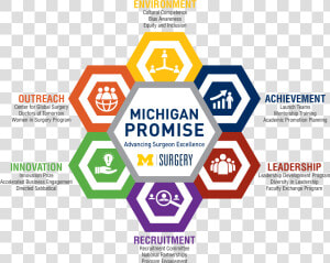 Michigan Promise Graphic With Icons And Initiatives   Leadership Development Program Promotion  HD Png Download