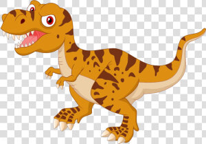 Tyrannosaurus Cartoon Illustration Cute Dinosaurs   Dinosaur T Rex Clip Art Free  HD Png Download