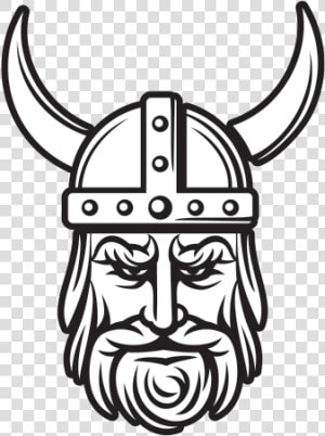 Printed Vinyl Viking Head Stickers Factory   Cartoon Viking Horned Helmet  HD Png Download