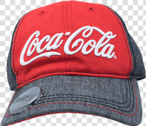 Coca Cola Script Denim Baseball Cap With Bottle Opener   Baseball Cap  HD Png Download