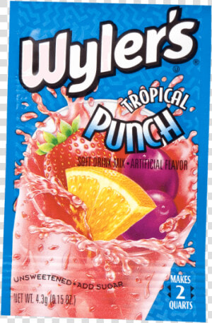 Wyler’s Tropical Punch   Wyler  39 s Drink Mix 2 Qt  HD Png Download