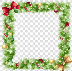 Borders And Frames Christmas Ornament Clip Art   Transparent Background Christmas Borders  HD Png Download