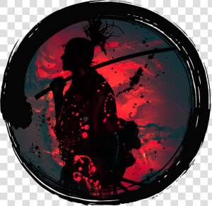 Japanese Samurai In Enso Zen Circle Shirt Can Find   Samurai Japanese Ink Art  HD Png Download