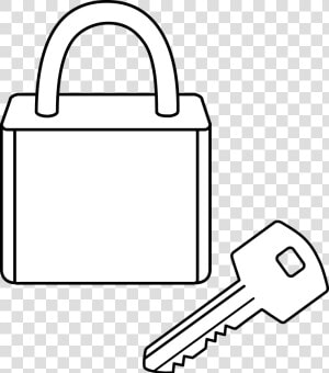 Key Outline Clipart   Lock And Key  HD Png Download