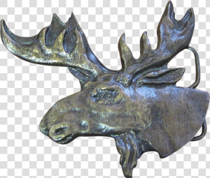 Transparent Moose Head Png   Bronze Sculpture  Png Download