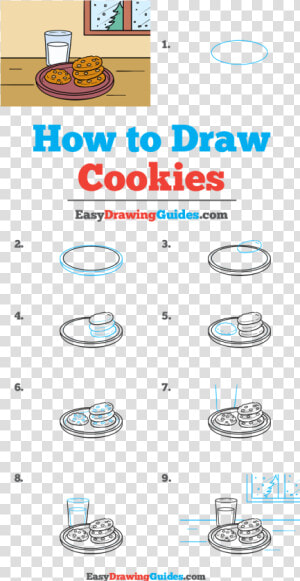 How To Draw Cookies   Draw A Cookie Easy  HD Png Download