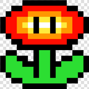 Super Mario Fire Flower   Flower Minecraft Pixel Art  HD Png Download