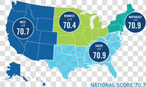 Map Depicting Sbi Scores For The Northeast  Midwest    Us Map Transparent Background  HD Png Download