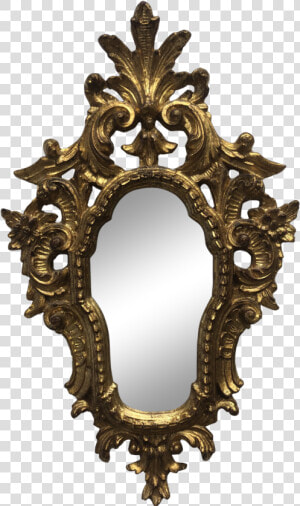 Vintage Gilt Rococco Mirror   Antique  HD Png Download