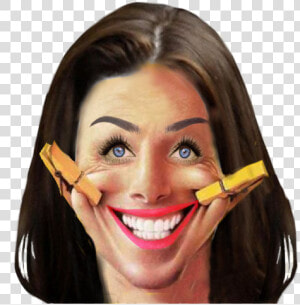  clip  clothespin  smile  laugh  funny  funnyface  portrait   Someone Fake Smile  HD Png Download