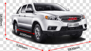 China Famous Brand Jac Diesel Double Cabin Pickup Truck   T6 Jac  HD Png Download