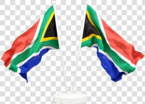 Two Waving Flags   Waving South African Flag Png  Transparent Png