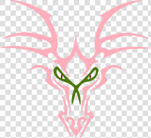 Pink Dragon Icon Svg Clip Arts   Small Tribal Dragon Tattoo  HD Png Download