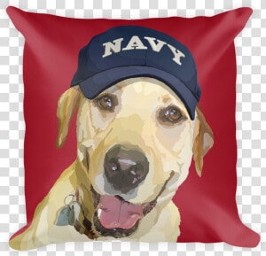 Yellow Lab With Navy Hat   Labrador Army  HD Png Download