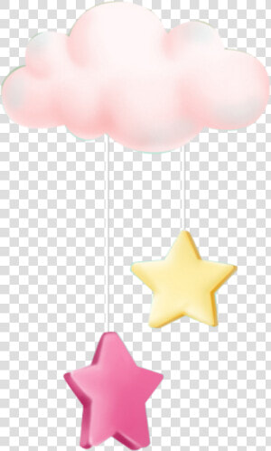  ftestickers  clipart  cloud  stars  cute   Pink Cloud With Star Png  Transparent Png