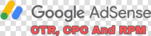 Learn About Google Adsense Ctr  Cpc And Rpm  amp  Make   Google  HD Png Download