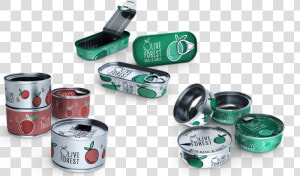 Image Of Red And Green Food Tins   Box  HD Png Download