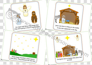 Nativity Story Sequence Cards Coverd  HD Png Download