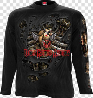 Jack In The Box Tattoo   Png Download   Steampunk Ripped Longsleeve T Shirt Black  Transparent Png