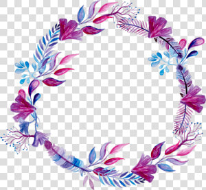  purple  watercolor  wreath  ink  paint  flowers  freetoedit   Watercolor Weather Flower Png Purple  Transparent Png