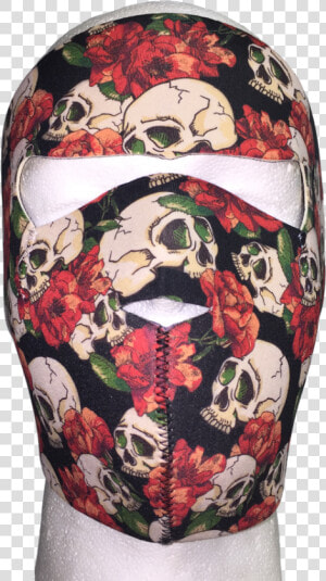 Skull And Roses Full Face Mask   Pencil Skirt  HD Png Download