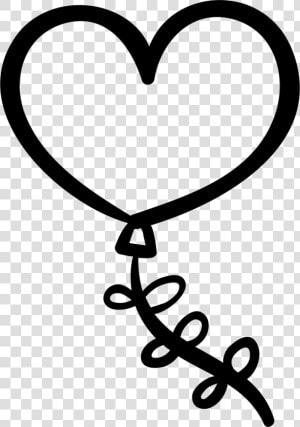 Heart Shaped Balloon   Heart Shaped Balloon Drawing  HD Png Download