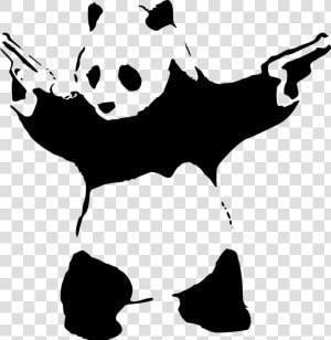 Banksy Panda With Guns  HD Png Download