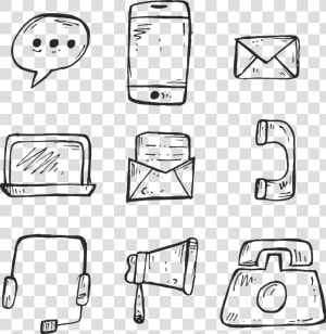 Icon  Phone  Hand Drawn  Communication  Sign  Web   Icon  HD Png Download