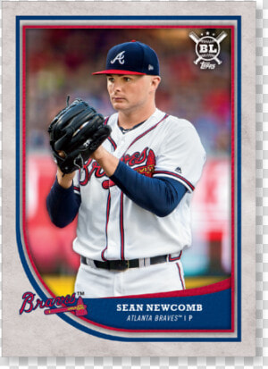 2018 Topps Big League Baseball Sean Newcomb Base Poster   Atlanta Braves  HD Png Download