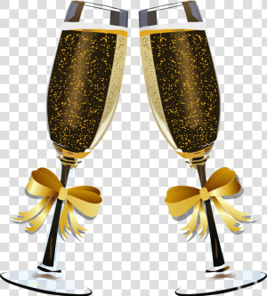 Party Glass Png   Silver Champagne Flutes Clipart  Transparent Png